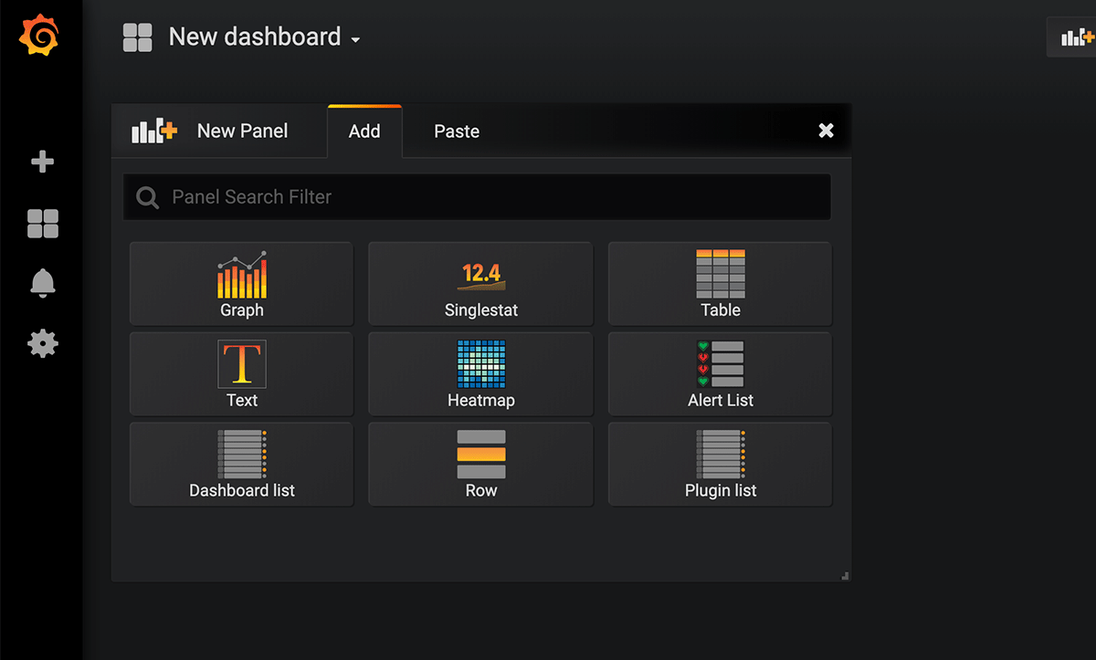a new dashboard and add our first panel a new dashboard and add our first panel