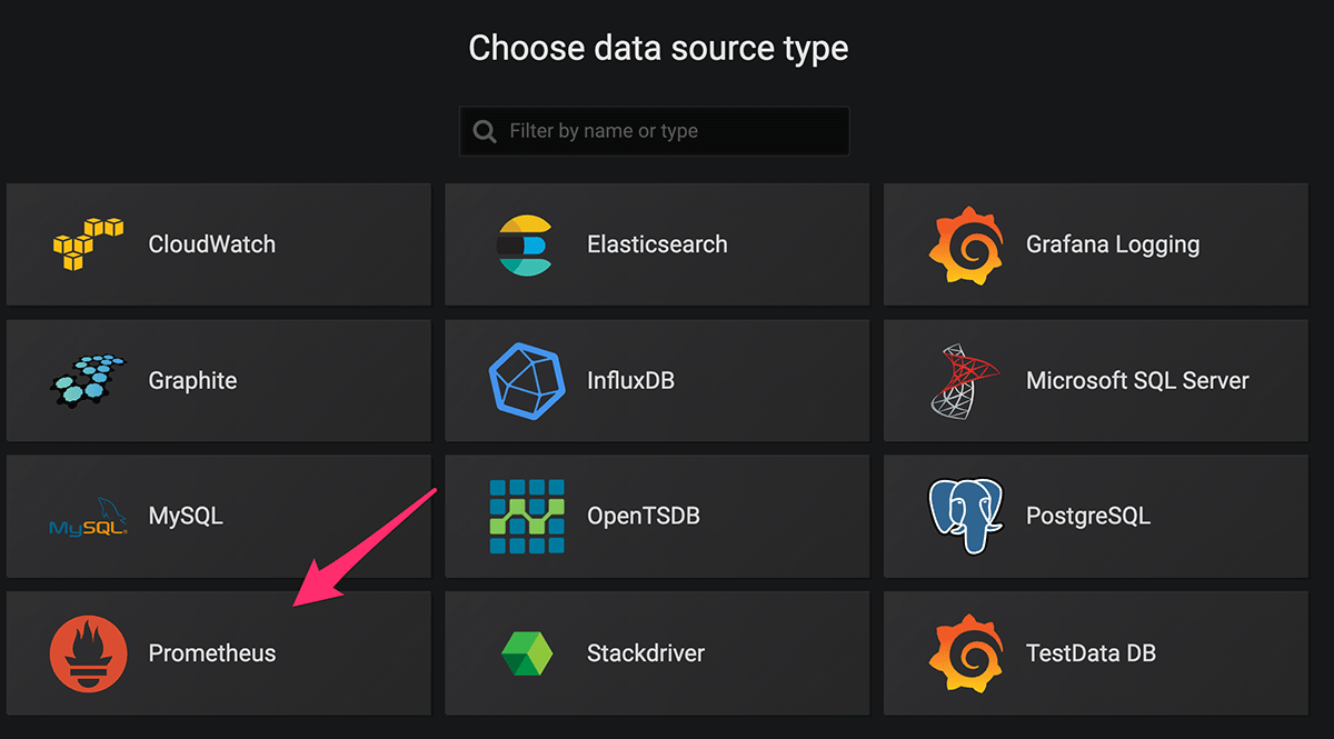 Add Data Source screen Add Data Source screen