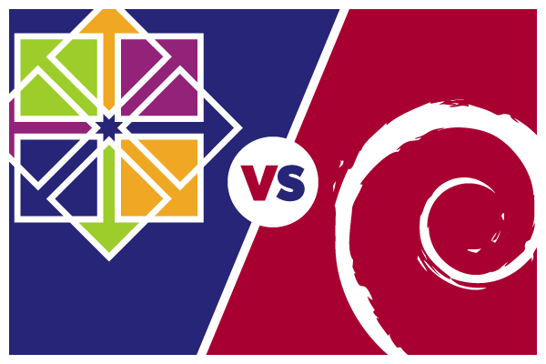 decorative image for blog on centos vs debian